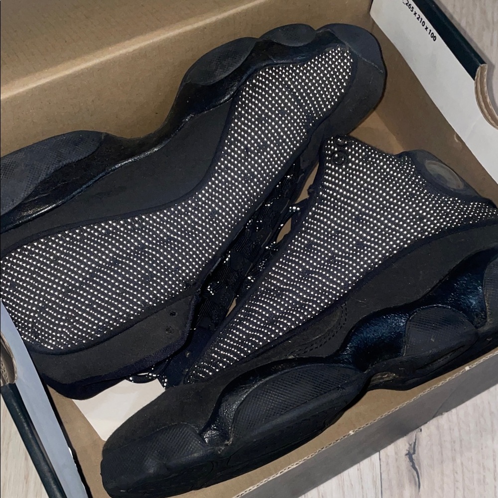 Black and White Jordan Black Cat Reflective